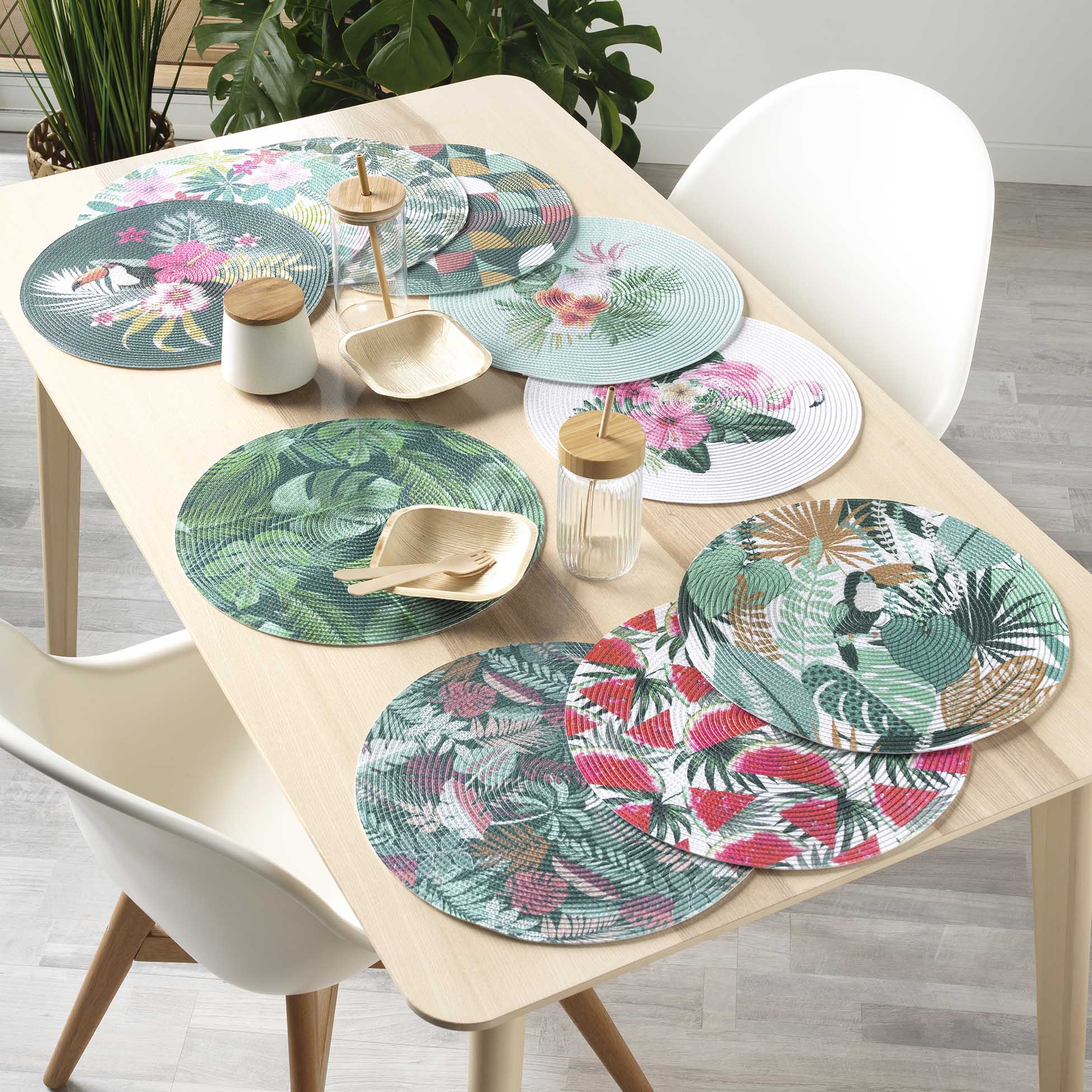 Set de table rond Feuille de Jacala