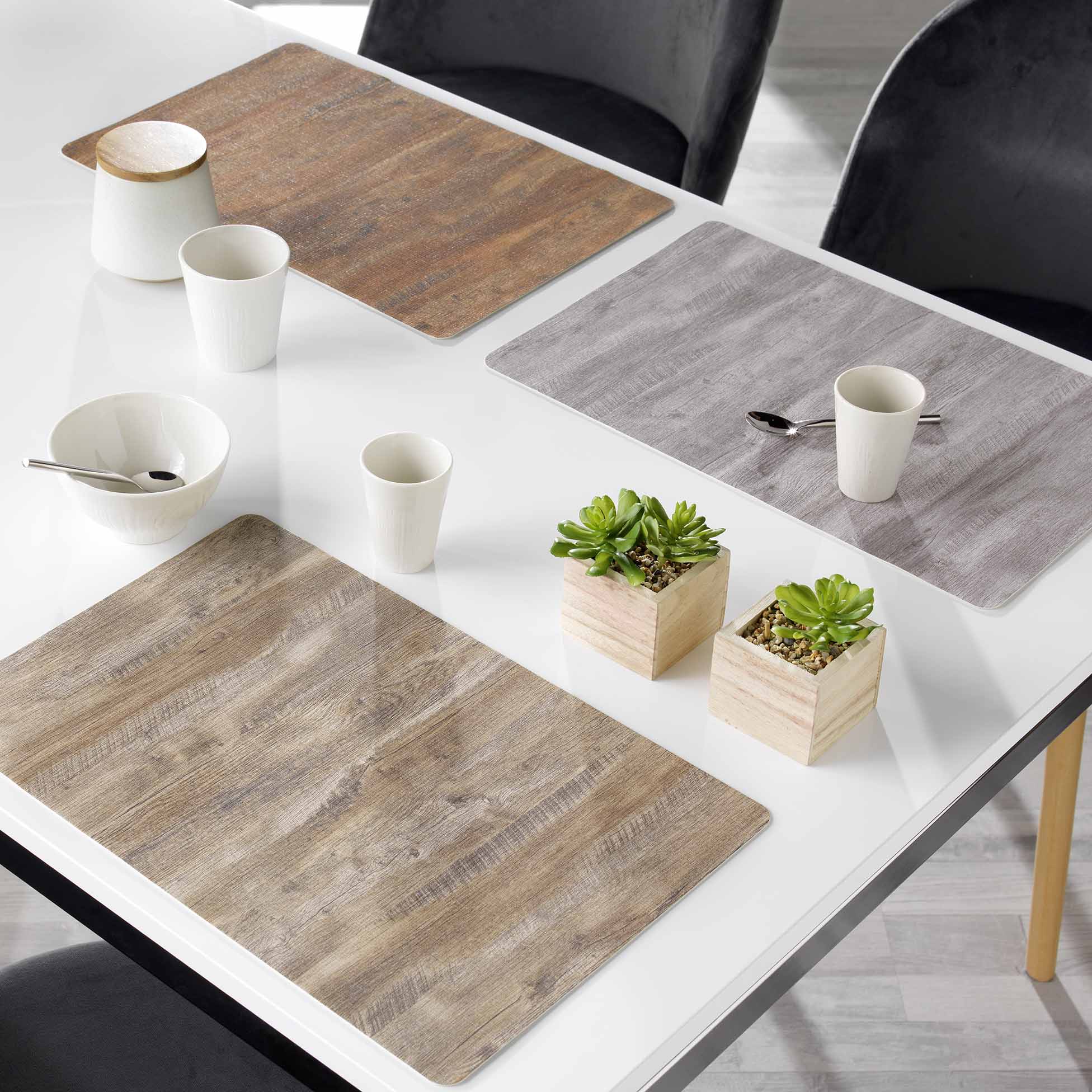 Set de table PVC 28 x 44 cm Venise gris