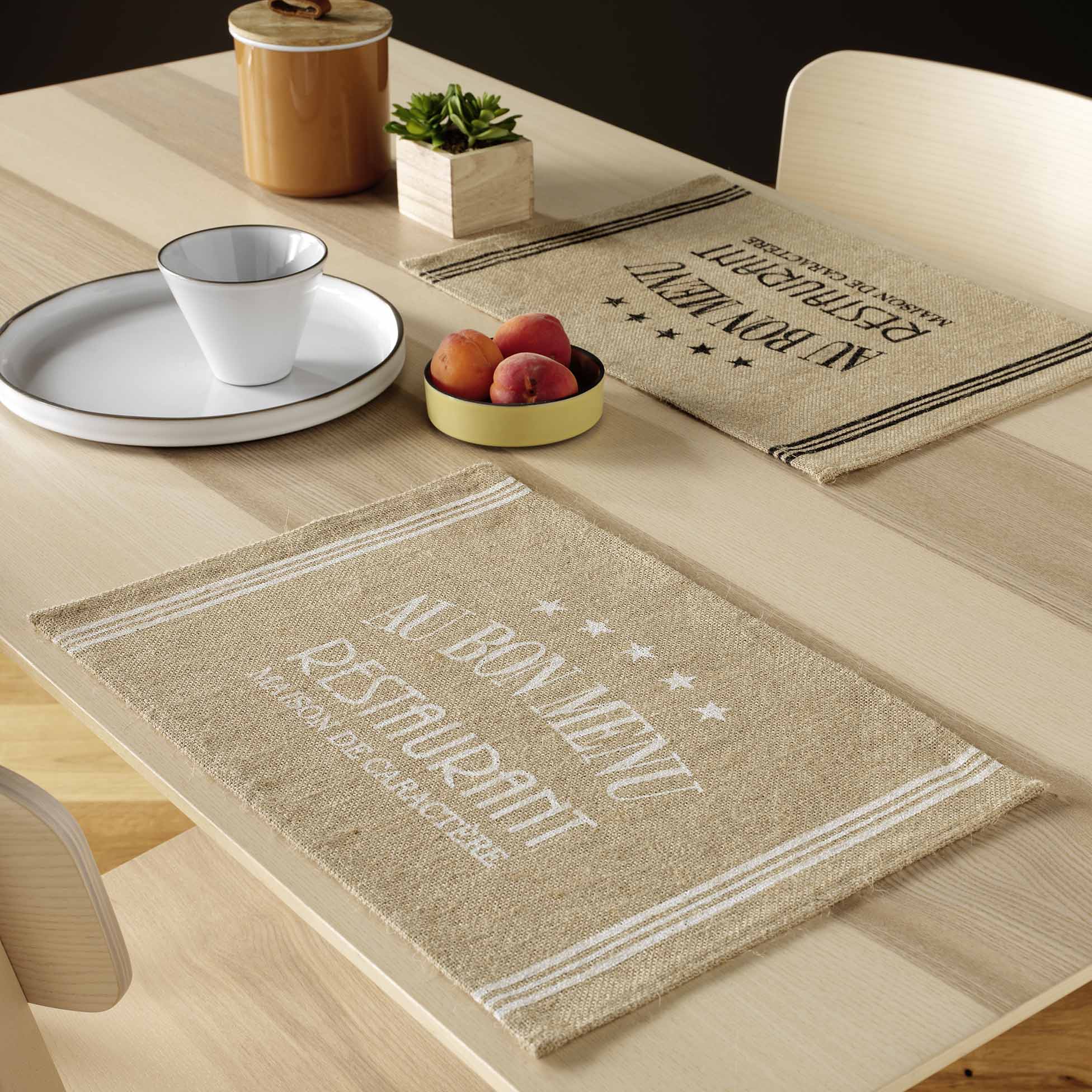 Set de table jute Au bon menu