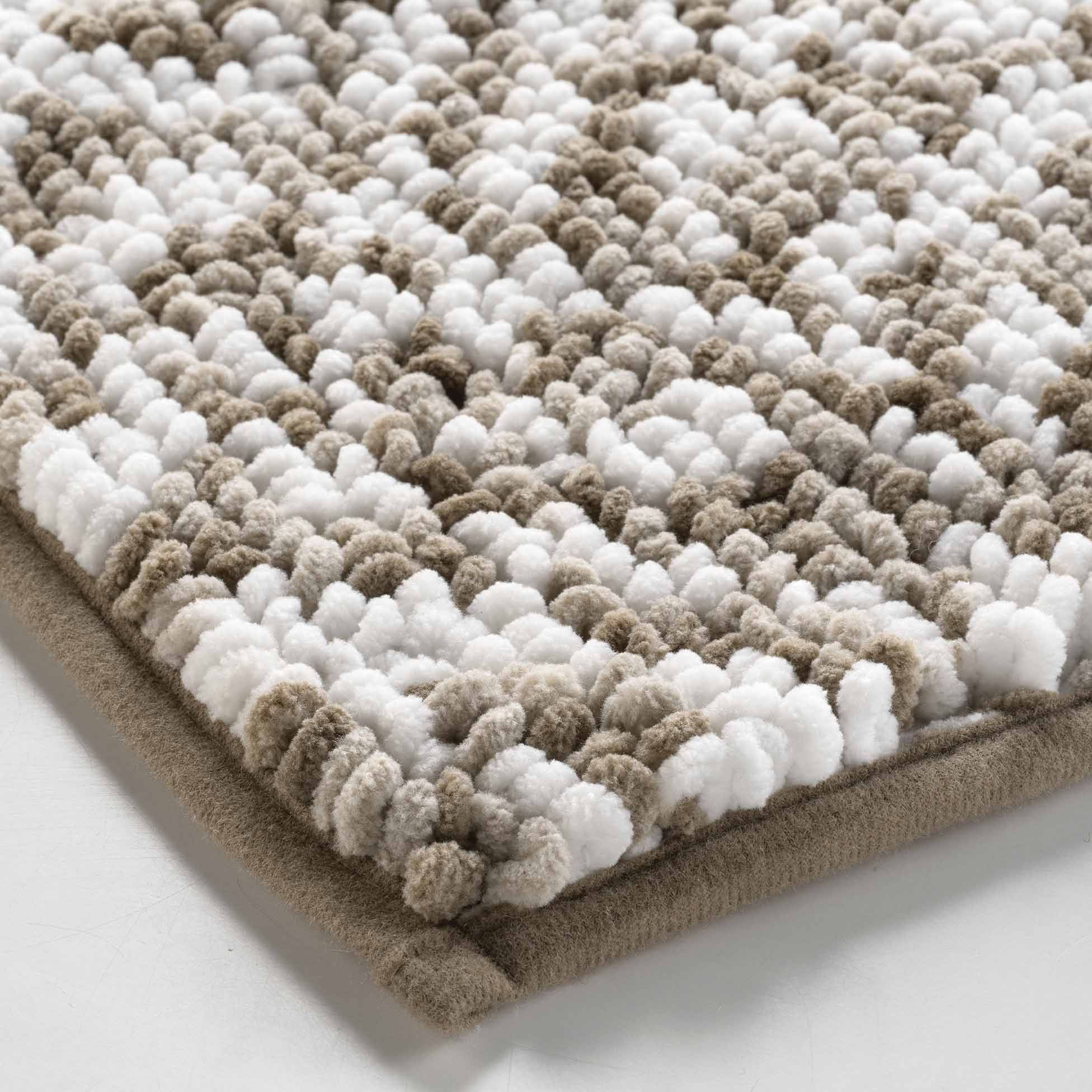 Tapis de bain microfibre 45 x 75 cm Frizza marron/sable