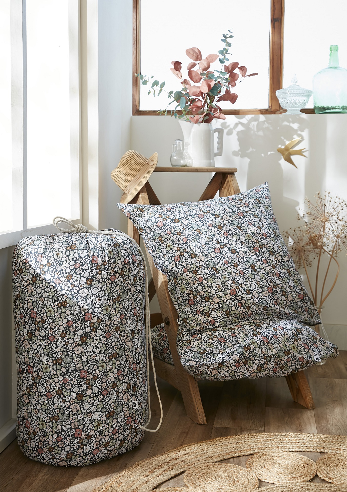 Couette coton imprimee Malia en fleurs