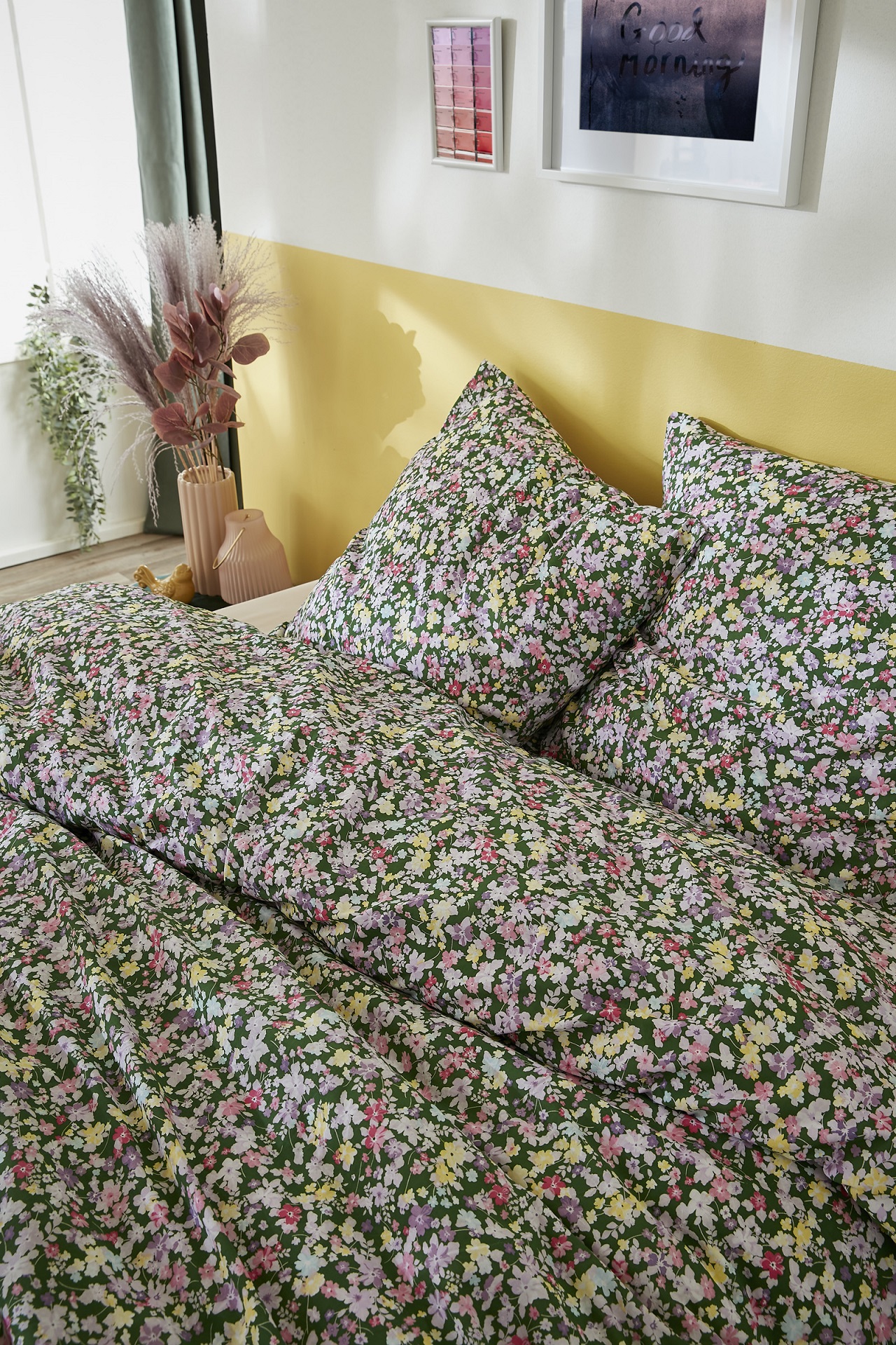 Housse de couette + taies 240 x 260 cm Myosotis fleurie