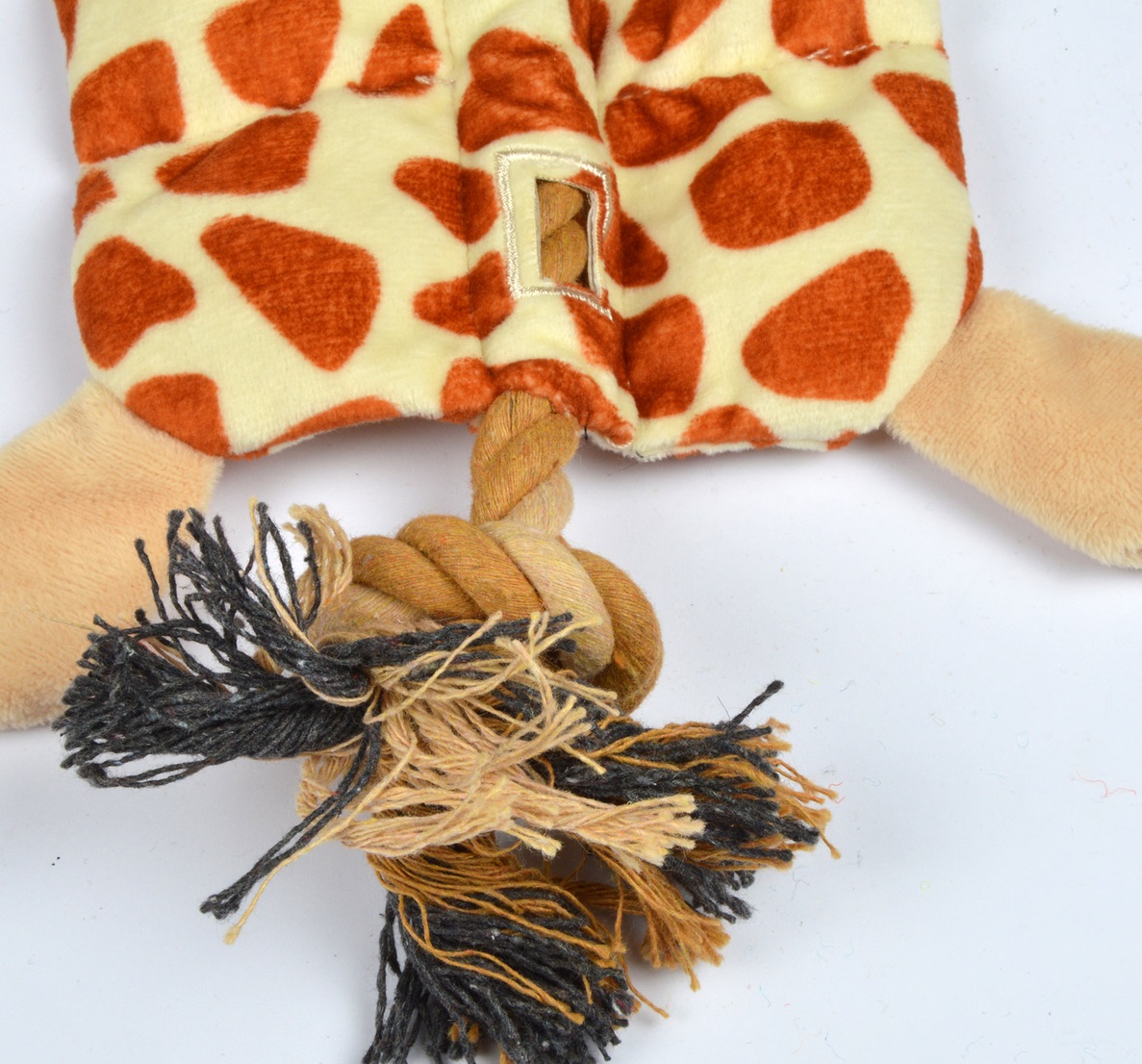 Jouet peluche Girafe et corde pour chien