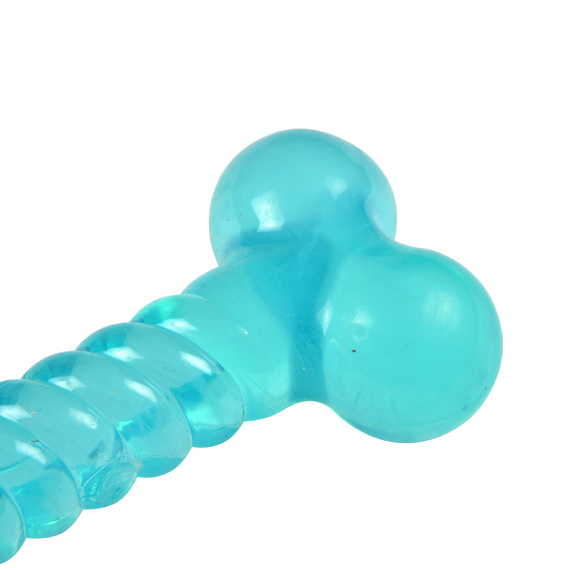 Set de 2 jouets balle et os bleu 13 x 8 cm pour chien