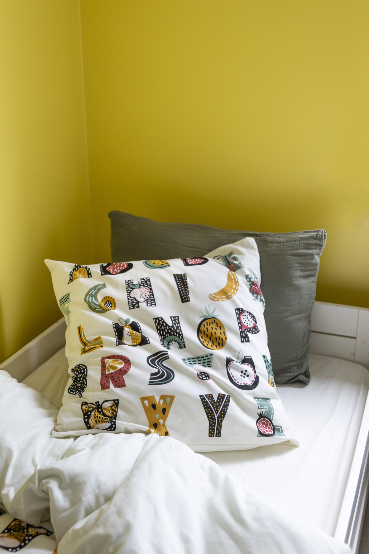 Parure housse de couette + taie Alphabet en farandole