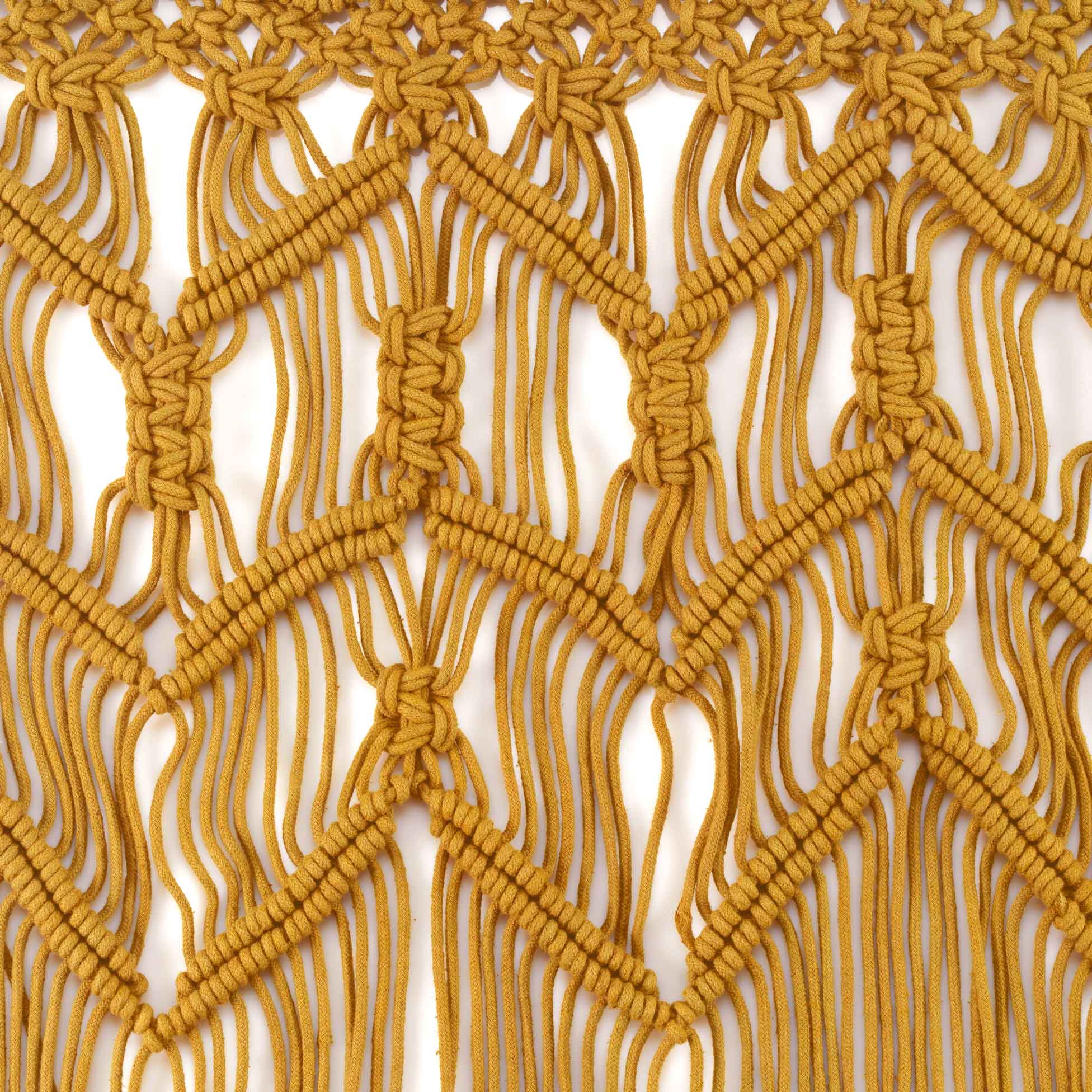 Rideau de fils a passants 90 x 200 cm Macramea jaune