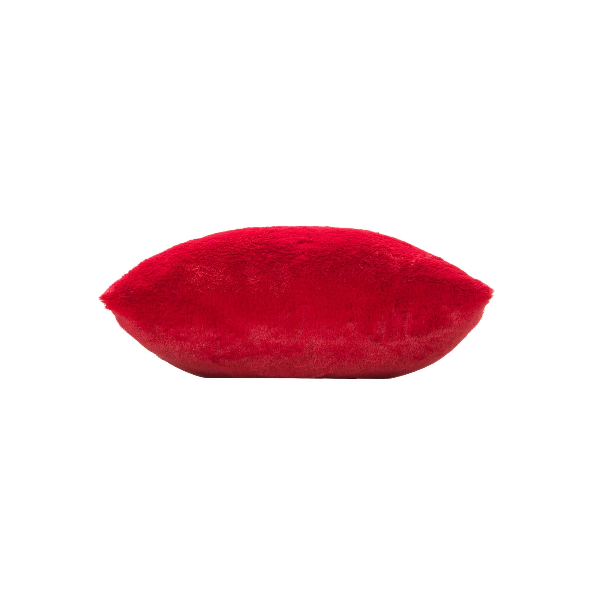 Housse de coussin a poils doux 40 x 40 cm Caresses rouge