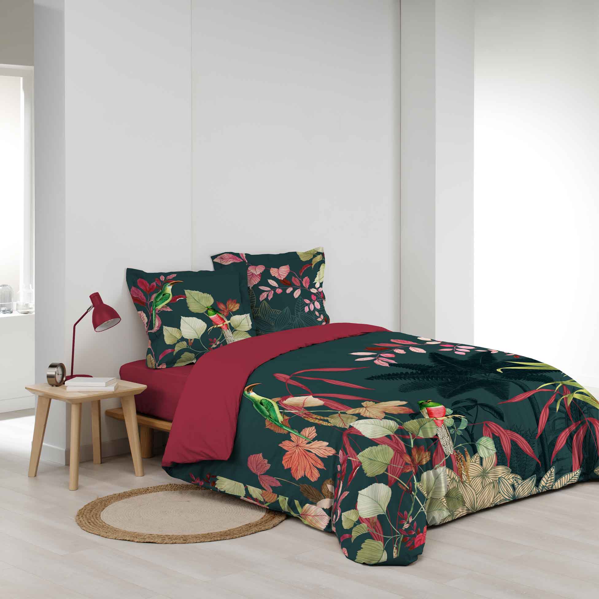 Parure Housse de couette + taie Collection Tropicale Fauvette