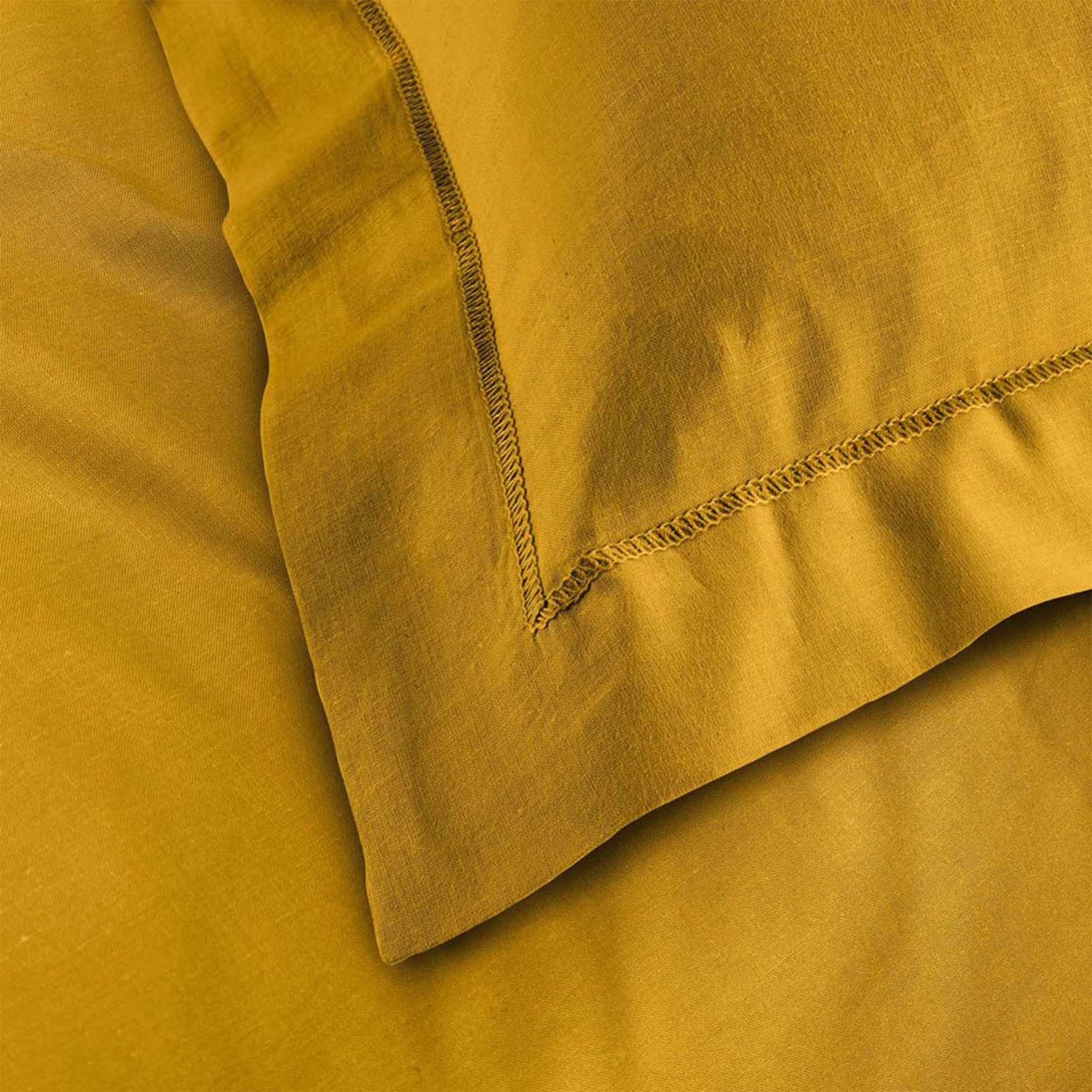 Taie d'oreiller 63 x 63 cm Couleur emotion jaune curry