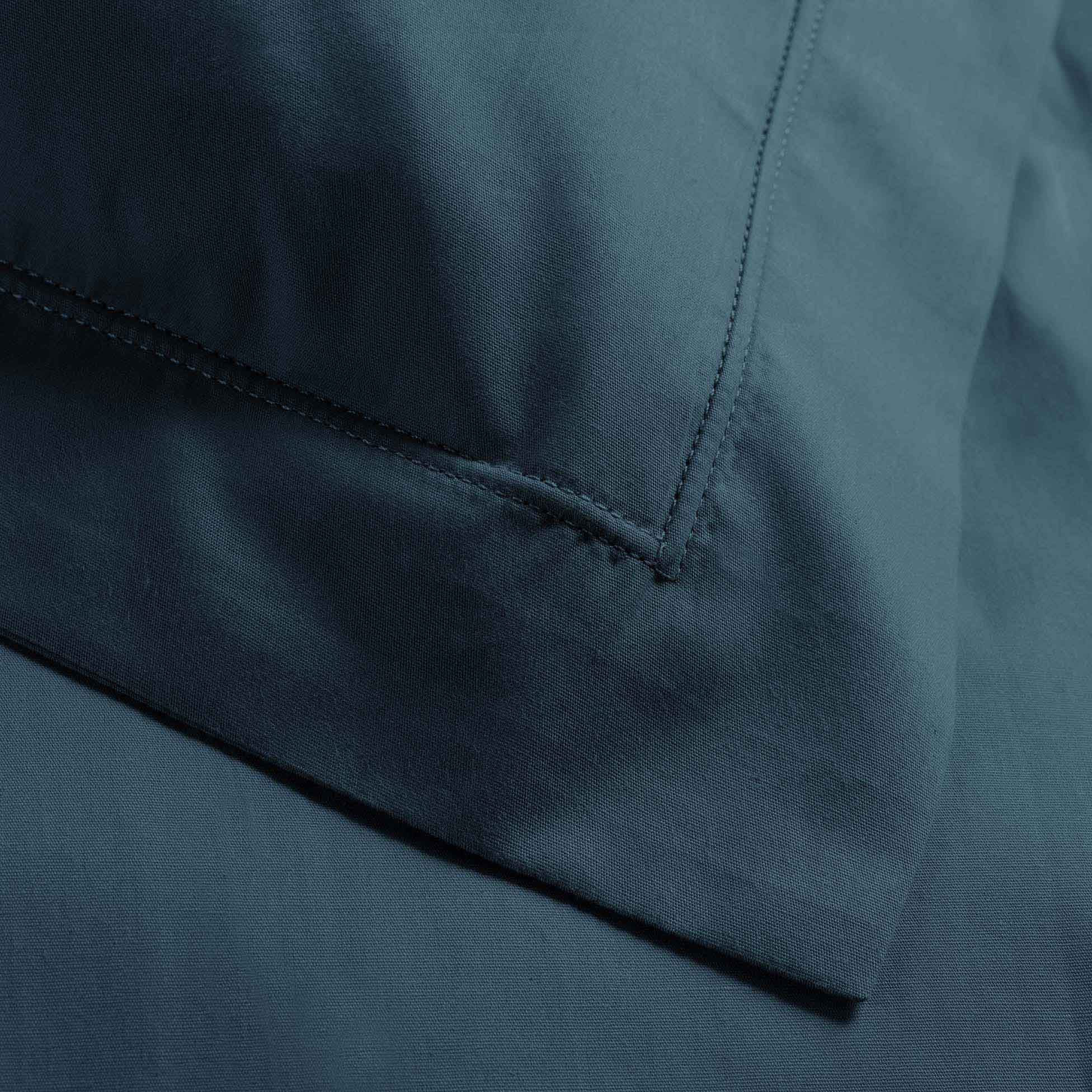 Taie d oreiller 63 x 63 cm Percale de coton bleu nuit