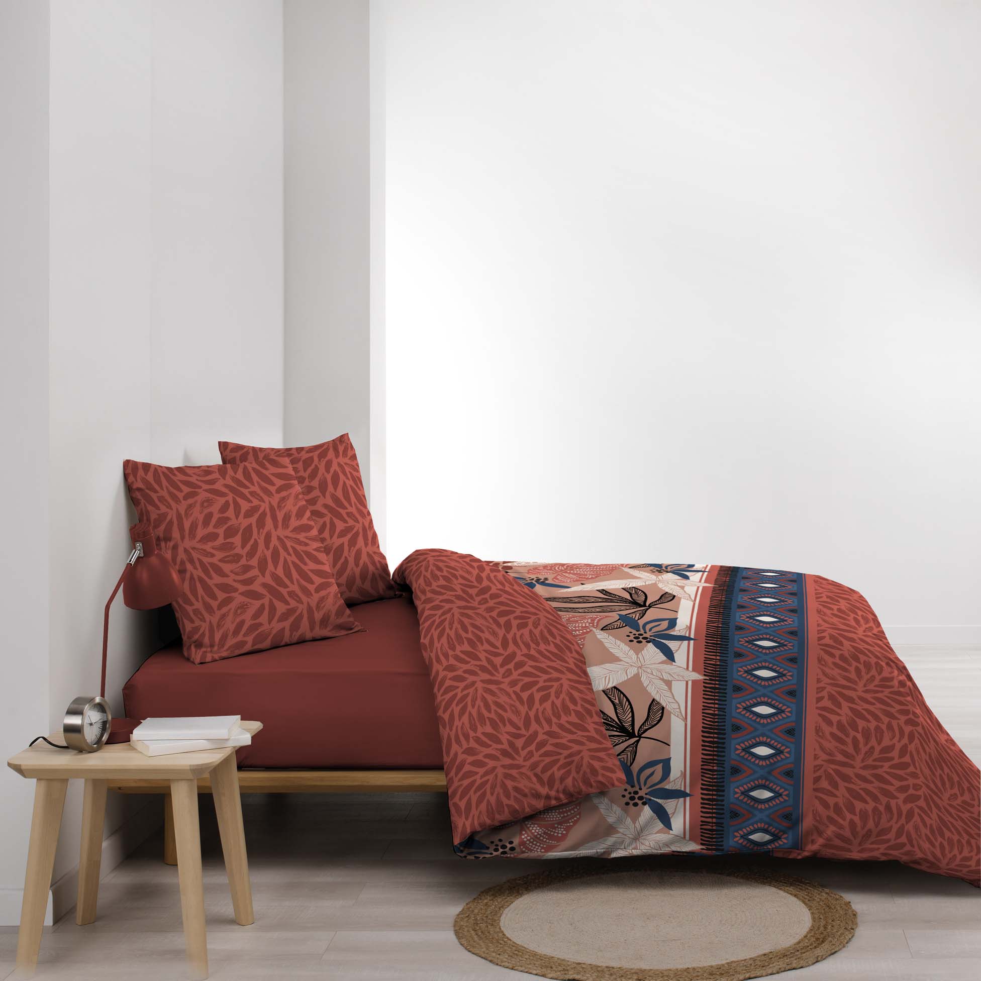 Housse couette + taies 220 x 240 cm Modeli floral