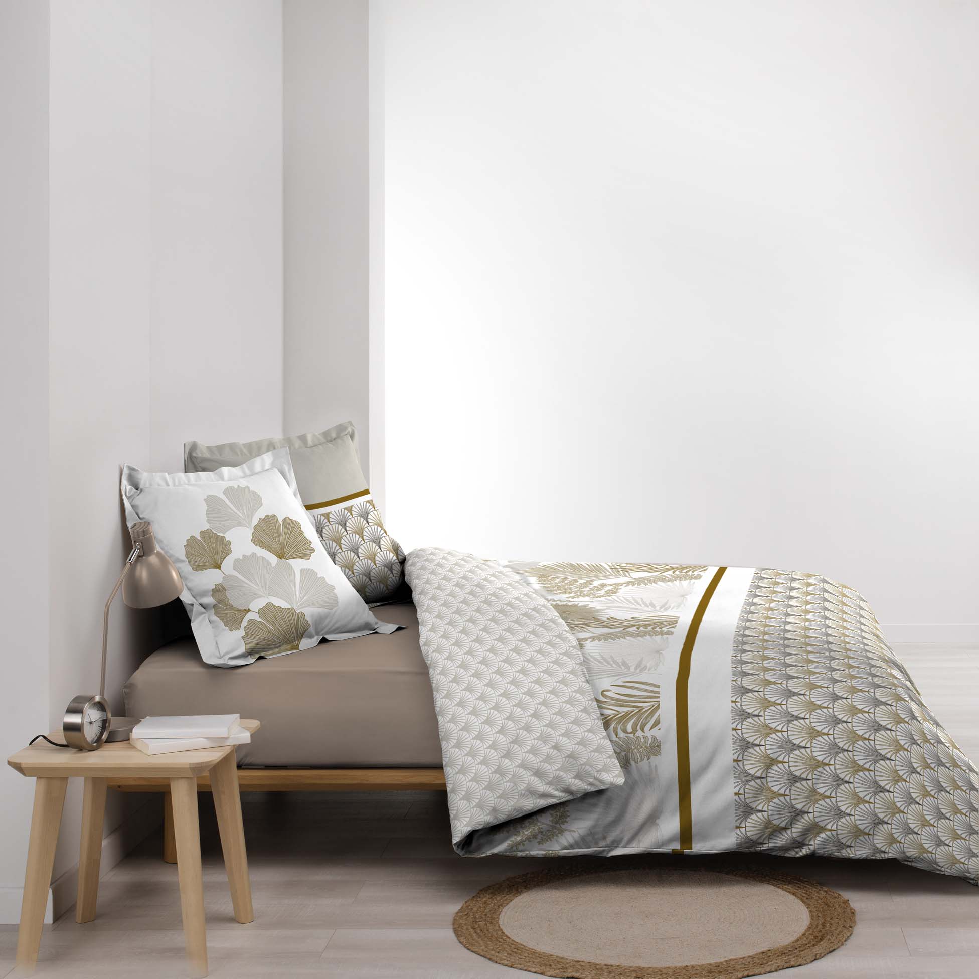 Housse couette + taies percale 220 x 240 cm Art deco