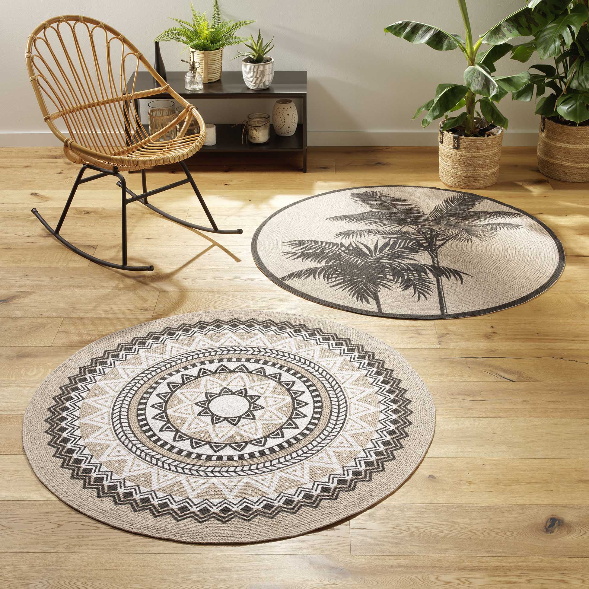 Tapis rond Tropicale Nature