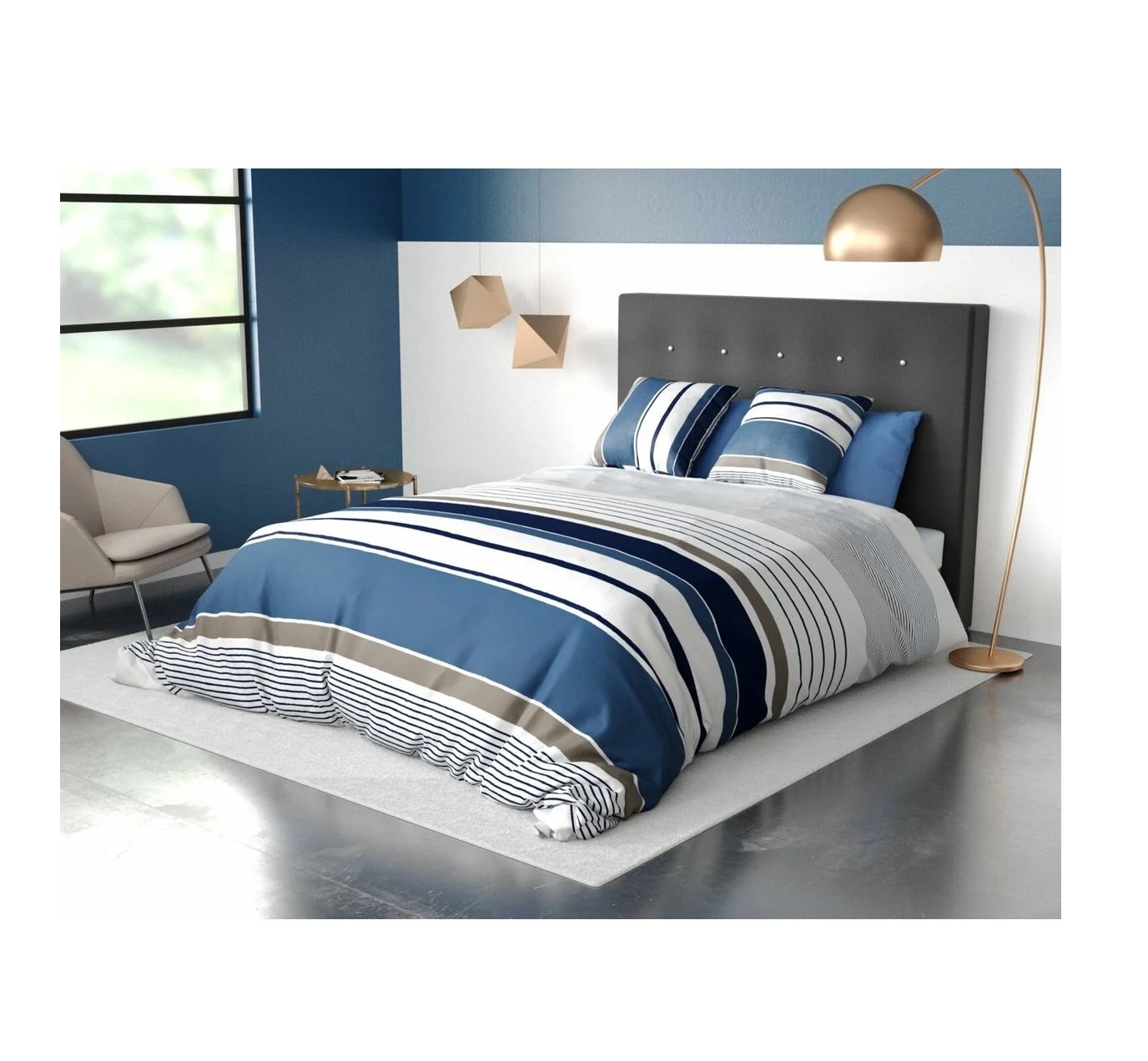 Housse de couette + 2 taies percale Belize