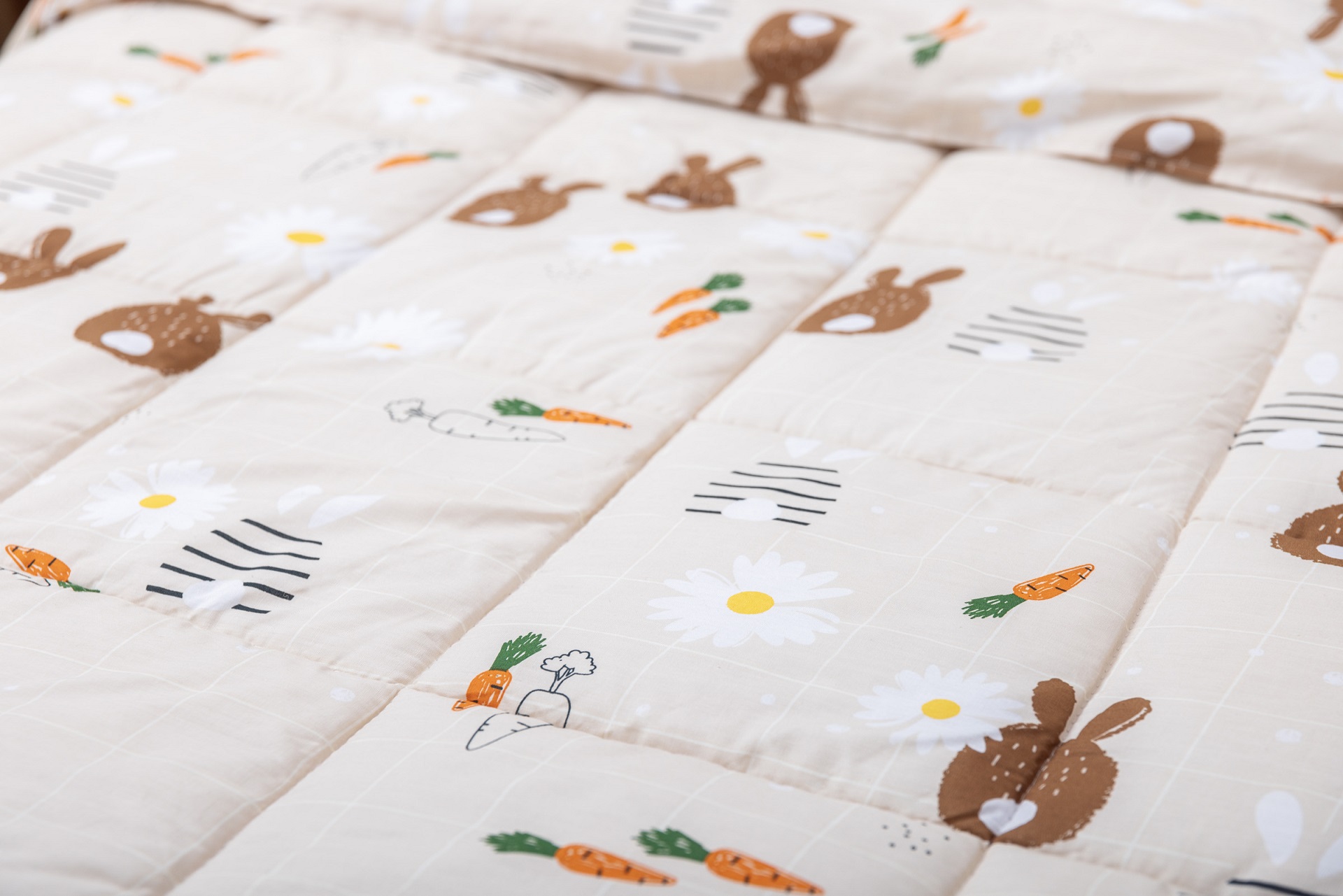 Couette coton imprimee Pompon le petit lapin