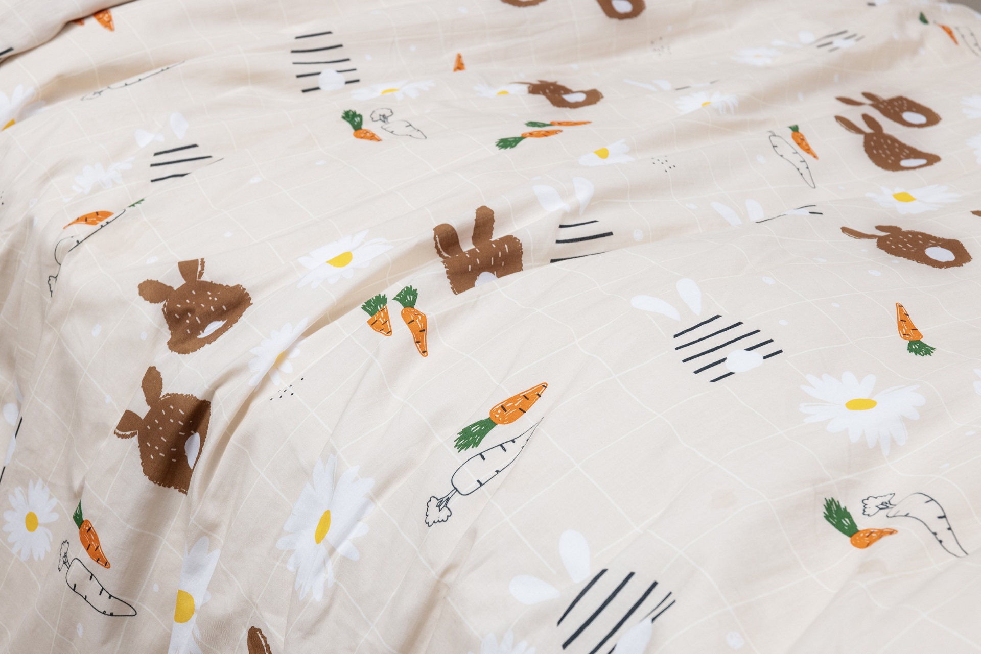 Housse de couette + taie Pompon le petit lapin