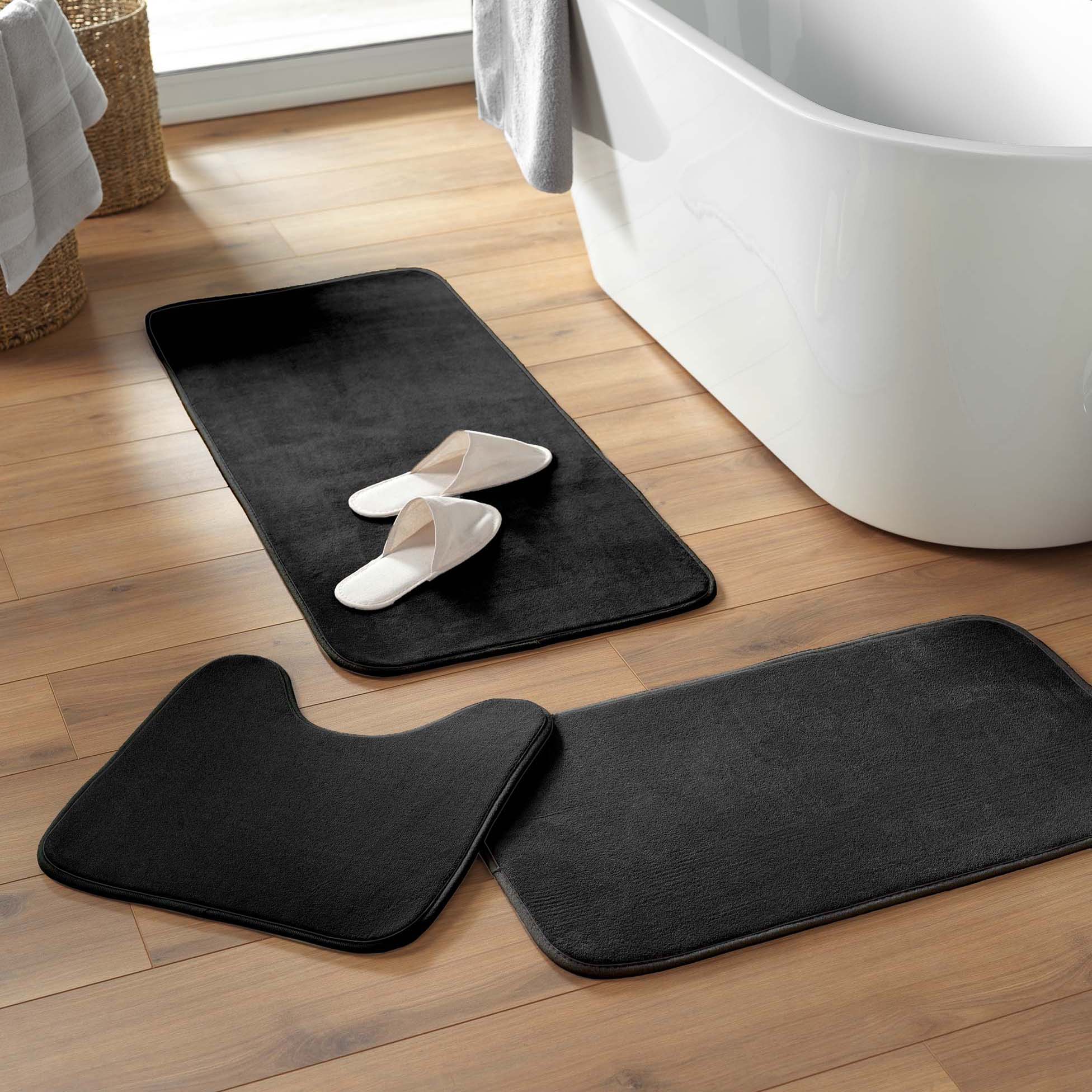 Tapis de bain 45 x 75 cm Vitamine Unie noir