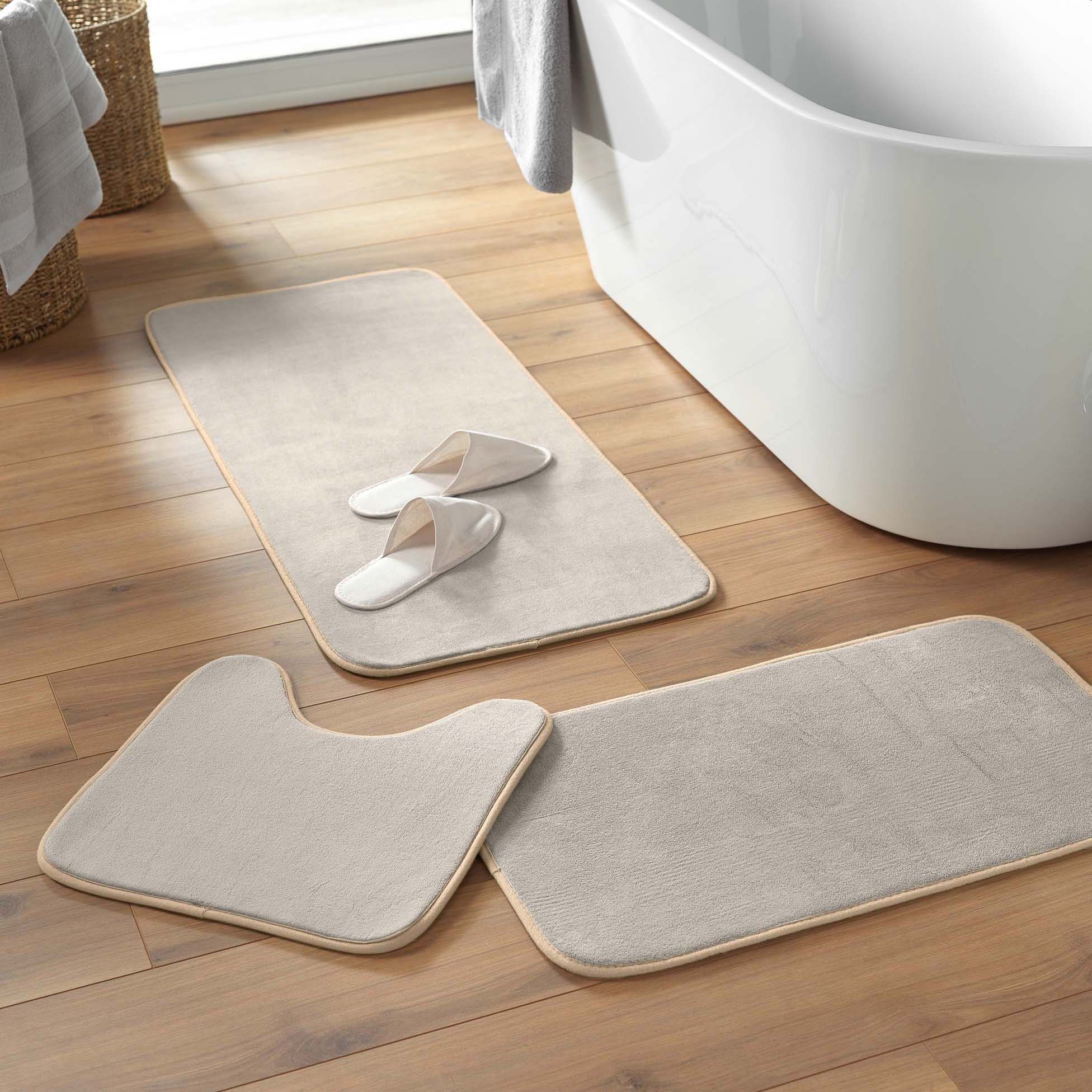 Tapis de bain 45 x 75 cm Vitamine Unie taupe