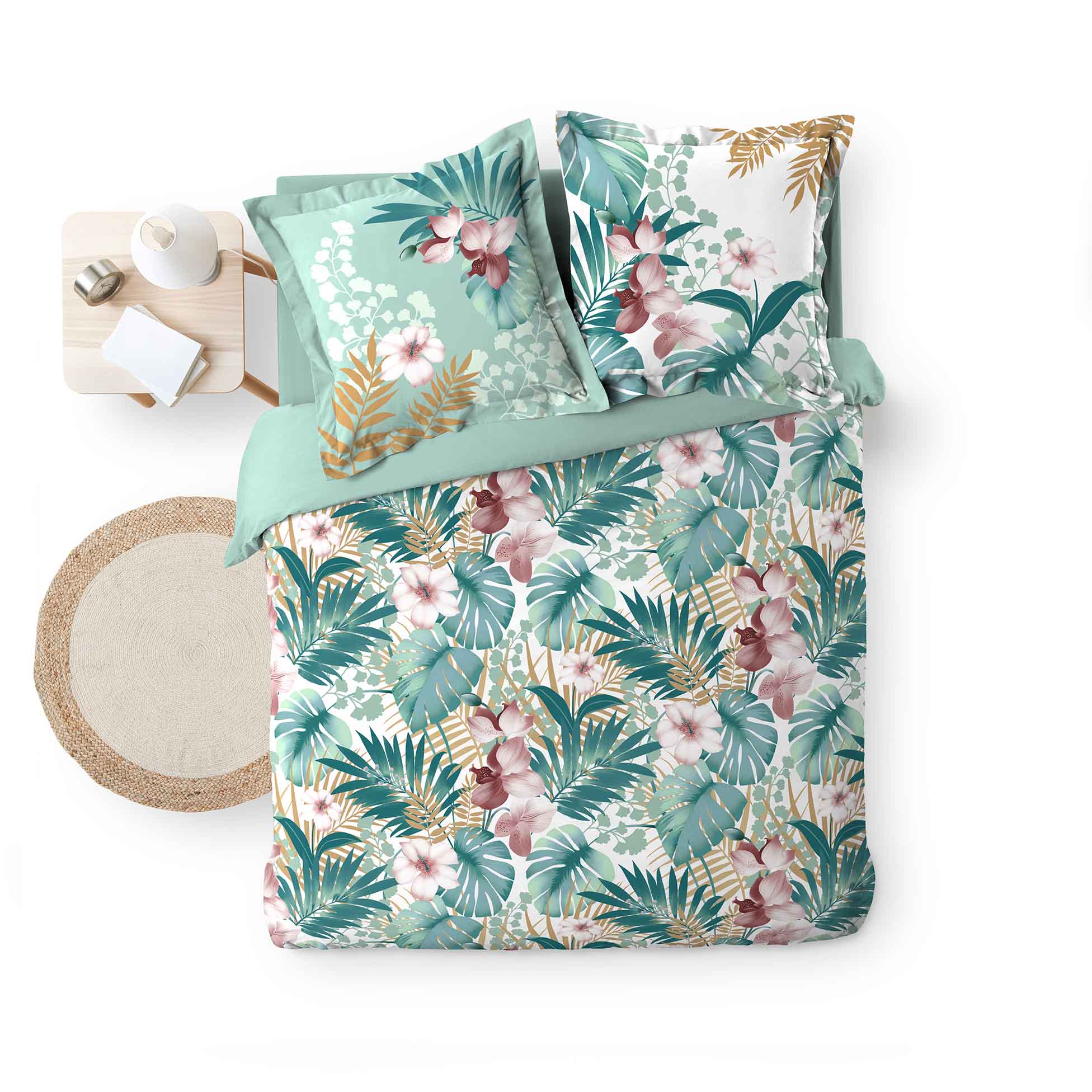 Parure Housse de couette Percale Collection Tropic Kelly