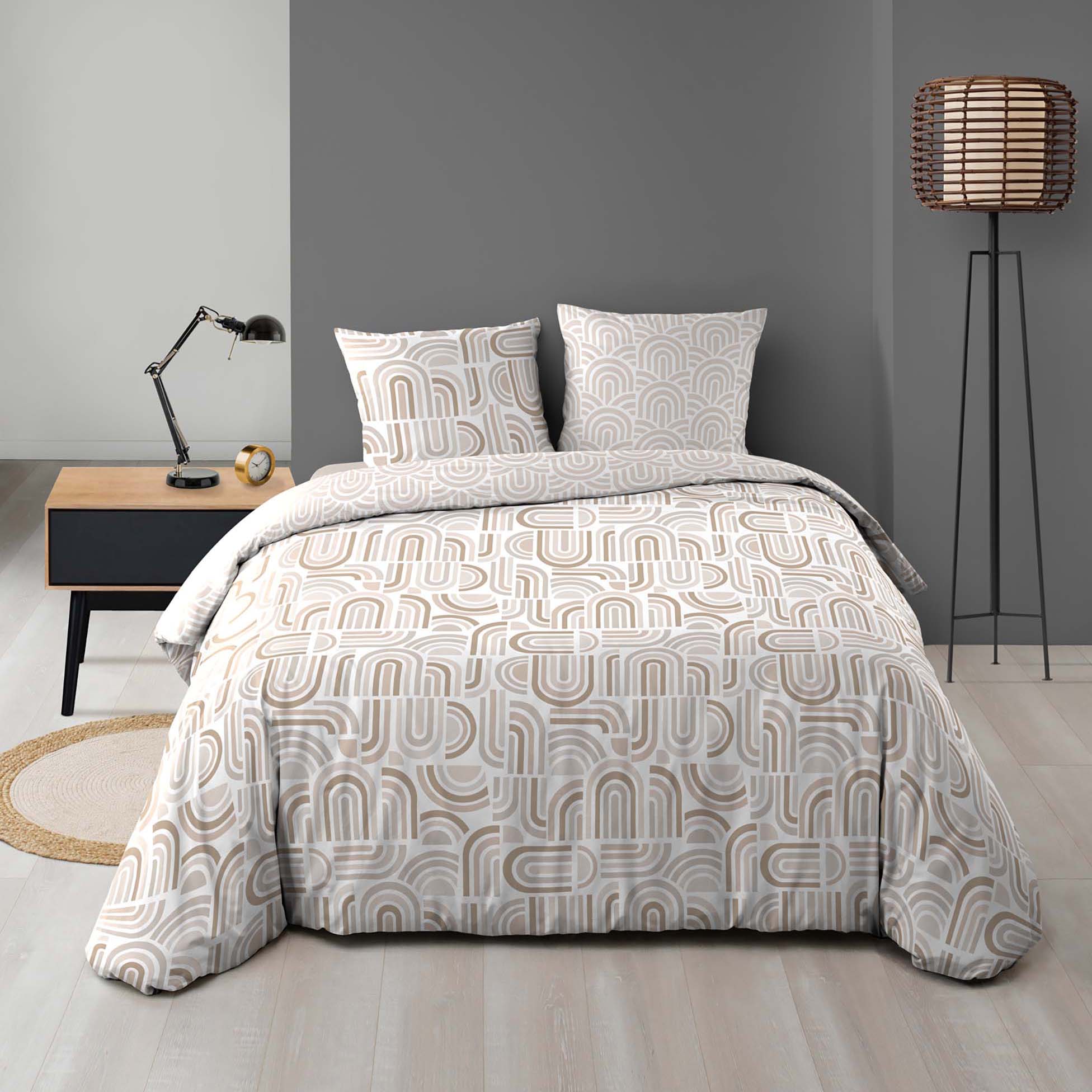 Housse couette + taies Microfibre Pandore