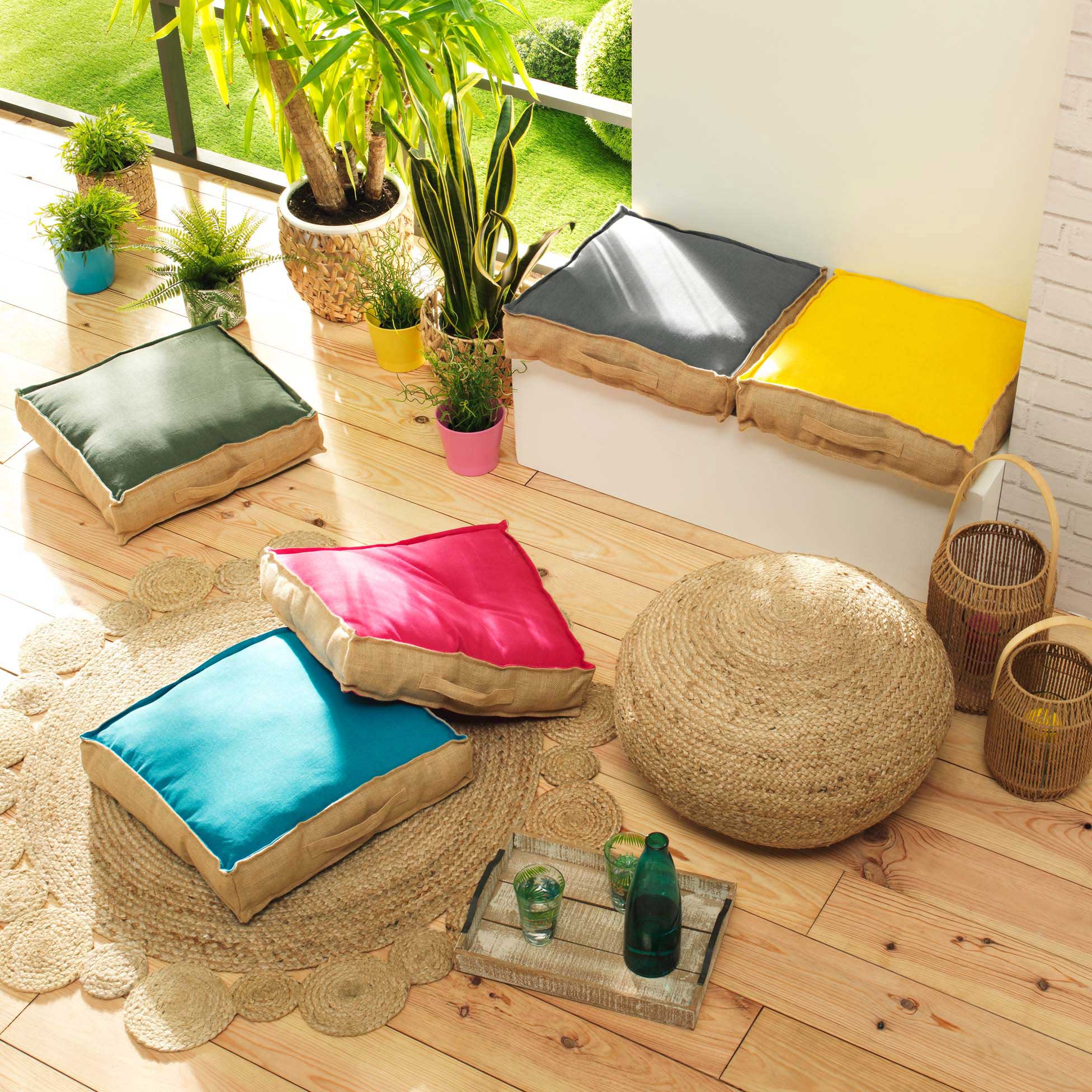 Coussin de sol Jute Collection Belitas