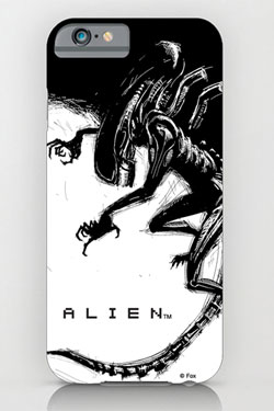 Alien coque iPhone 6 Plus Xenomorph Black & White Comic