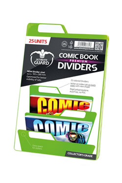 Ultimate Guard 25 intercalaires pour Comics Premium Comic Book Dividers Vert