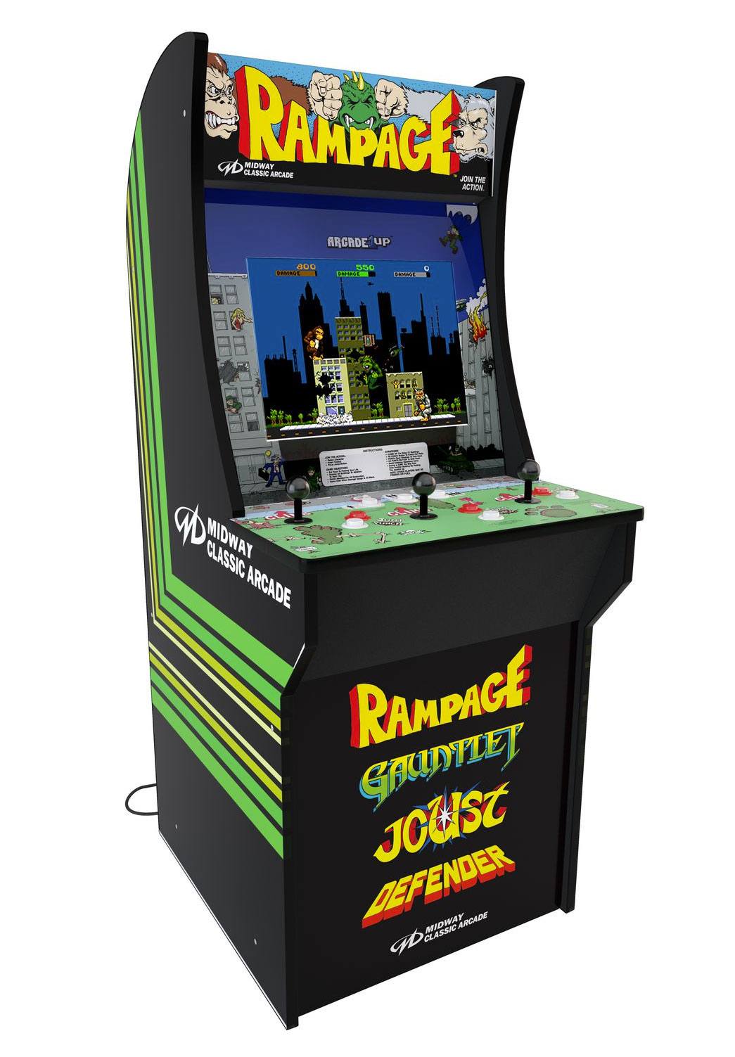 Arcade1UP mini borne d\'arcade Rampage 122 cm