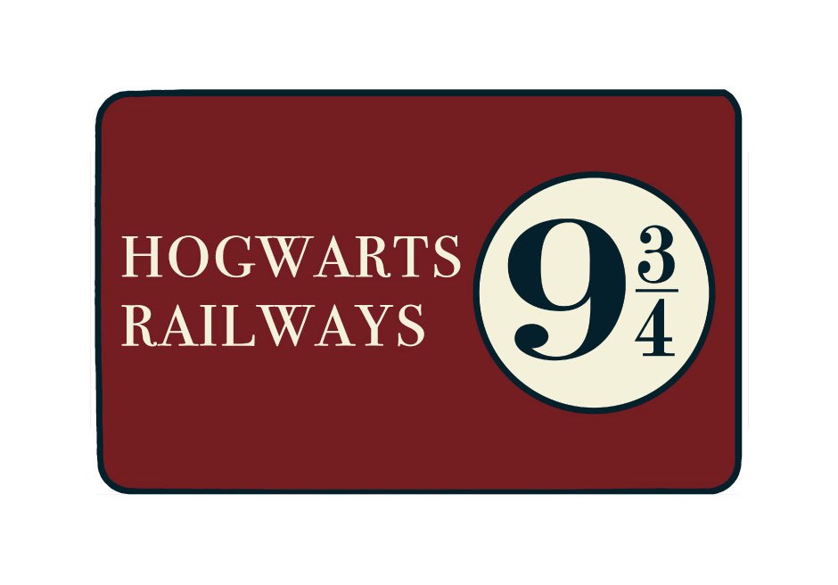 Harry Potter tapis Hogwarts Railways 9 3/4 80 x 50 cm
