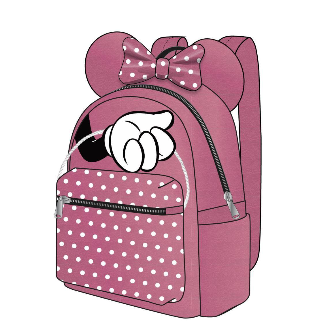 Disney sac  dos Casual Fashion Minnie Mouse Pink  Bow 22 x 23 x 11 cm