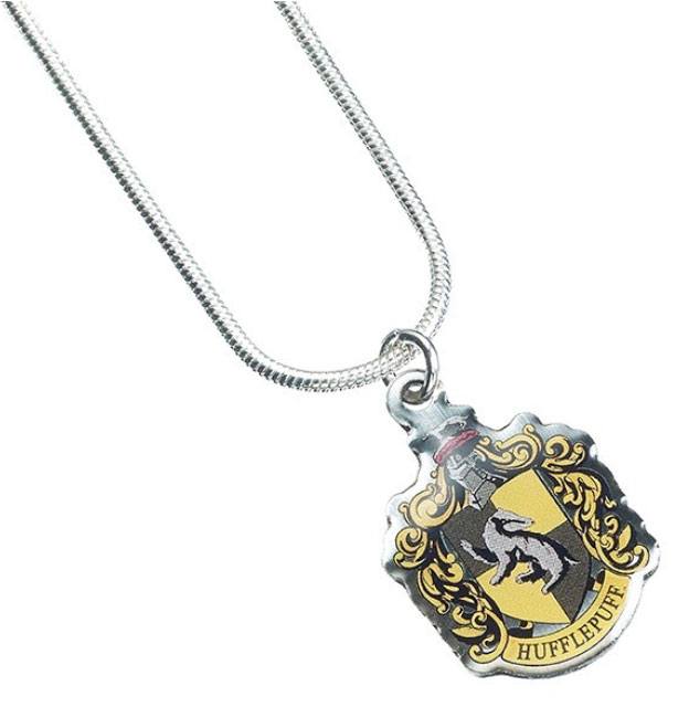 Harry Potter pendentif et collier plaqus argent Hufflepuff