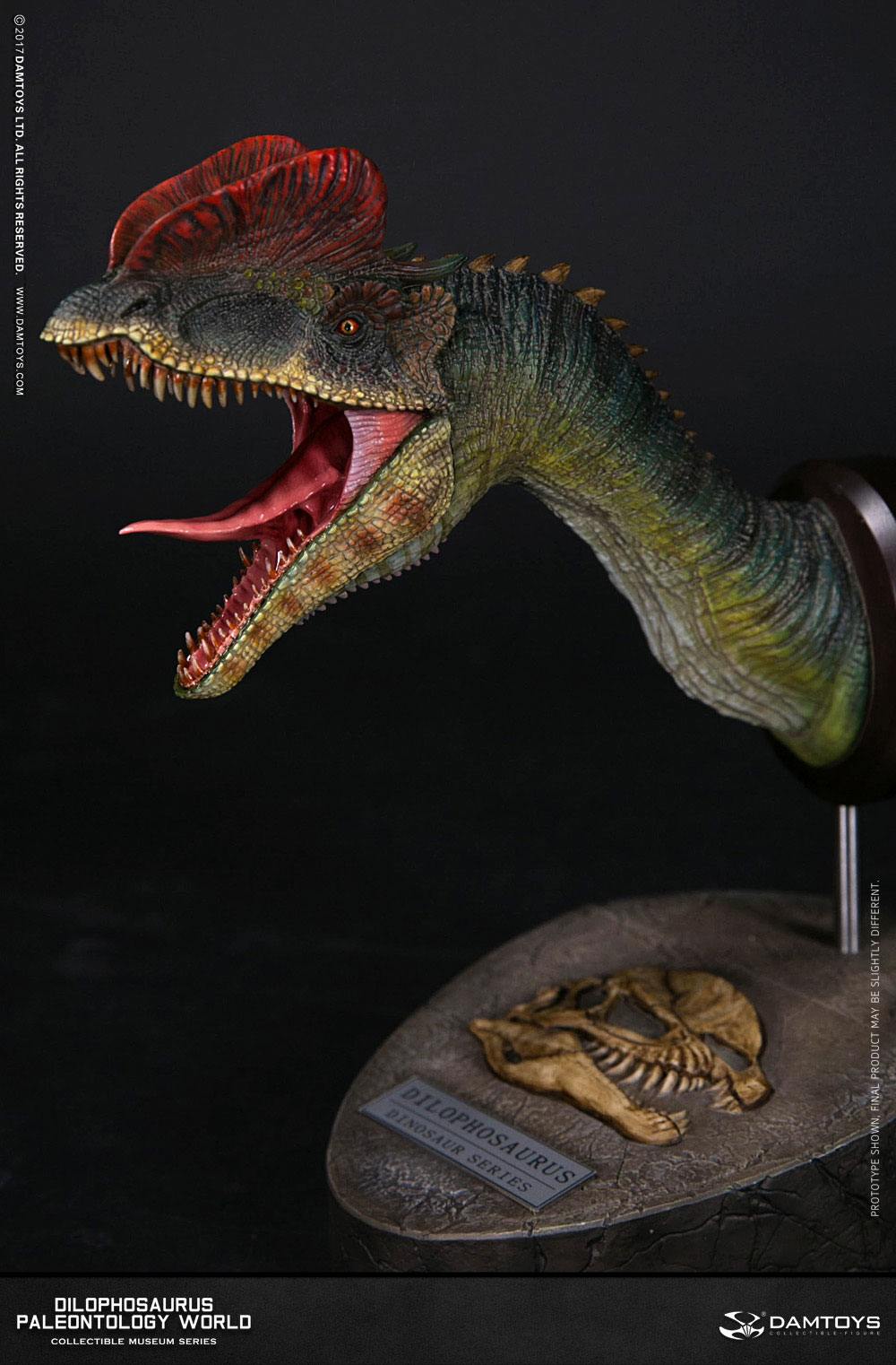 Paleontology World Museum Collection Series buste Dilophosaurus Green Ver. 22 cm