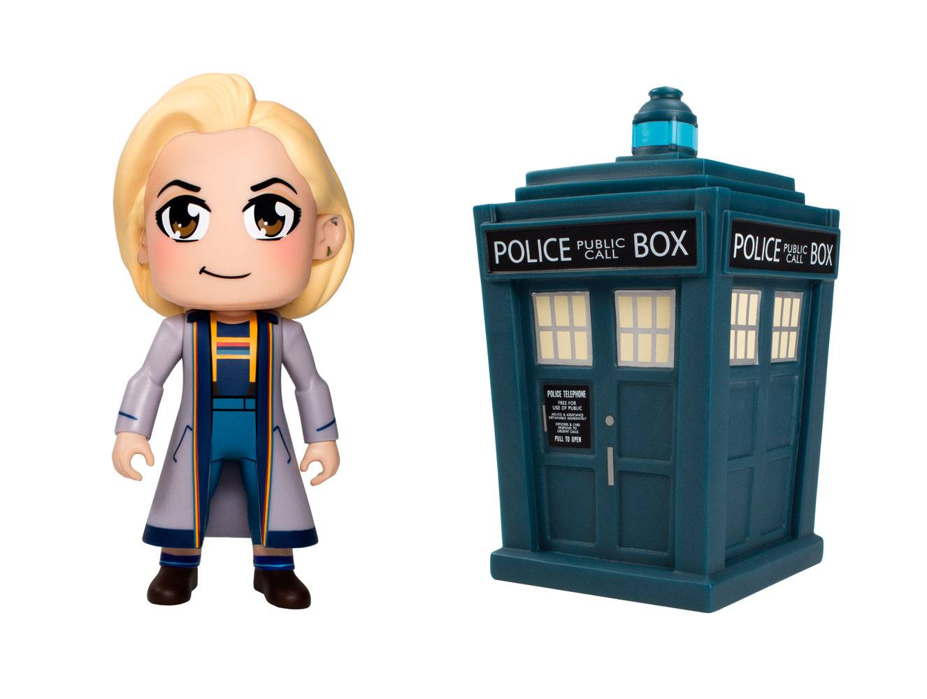 Doctor Who pack 2 figurines Vinyl Titans 13th Doctor Kawaii & Tardis 8 cm