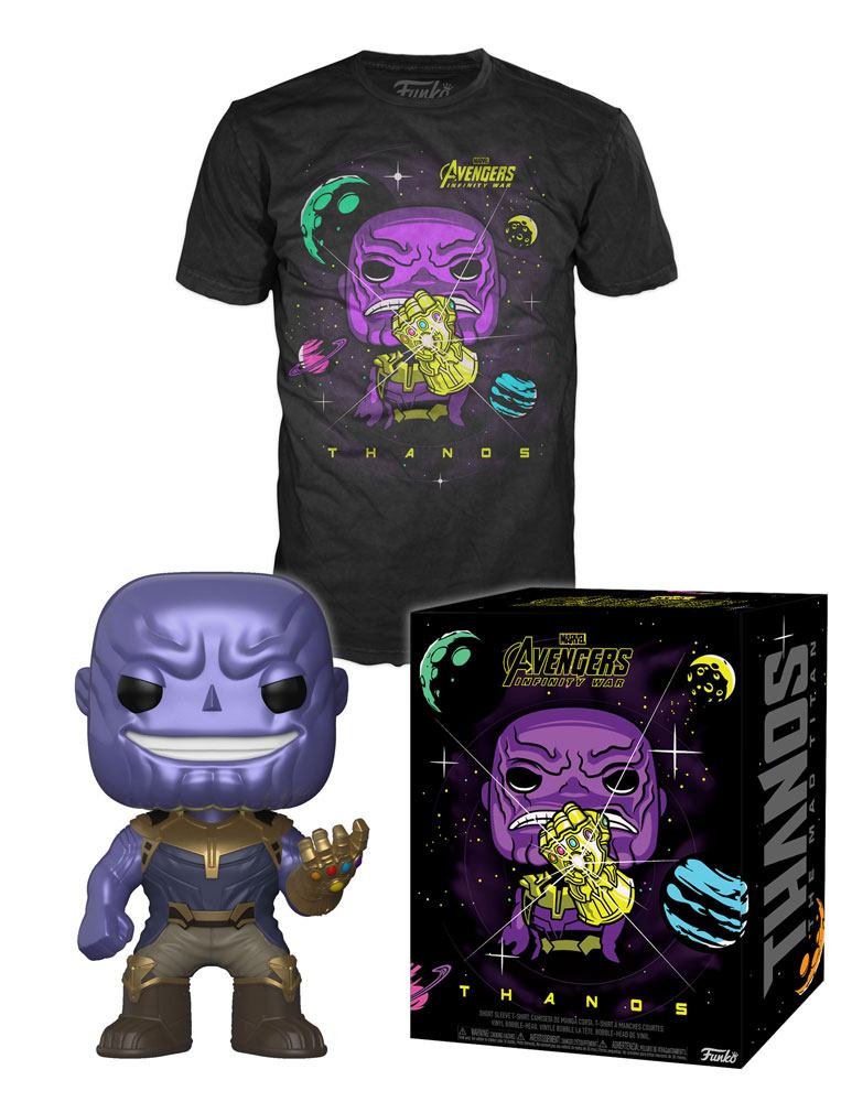 Avengers Infinity War POP! & Tee set figurine et T-Shirt Thanos (L)
