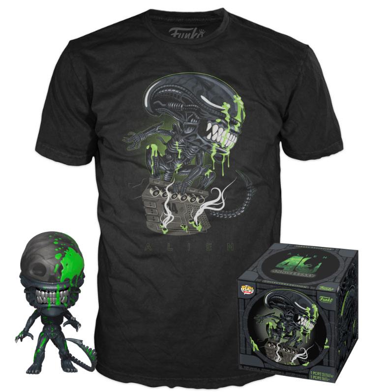 Alien POP! & Tee set figurine et T-Shirt 40th Xenomorph heo Exclusive (L)