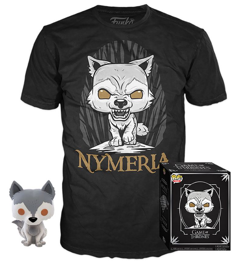 Game of Thrones POP! & Tee set figurine et T-Shirt Nymeria (M)