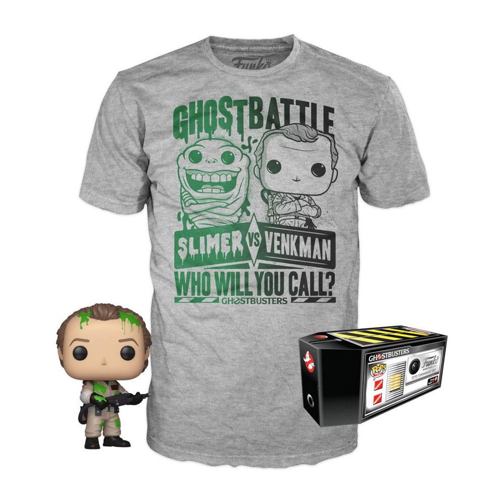 SOS Fantmes POP! & Tee set figurine et T-Shirt Dr. Peter Venkman heo Exclusive (L)