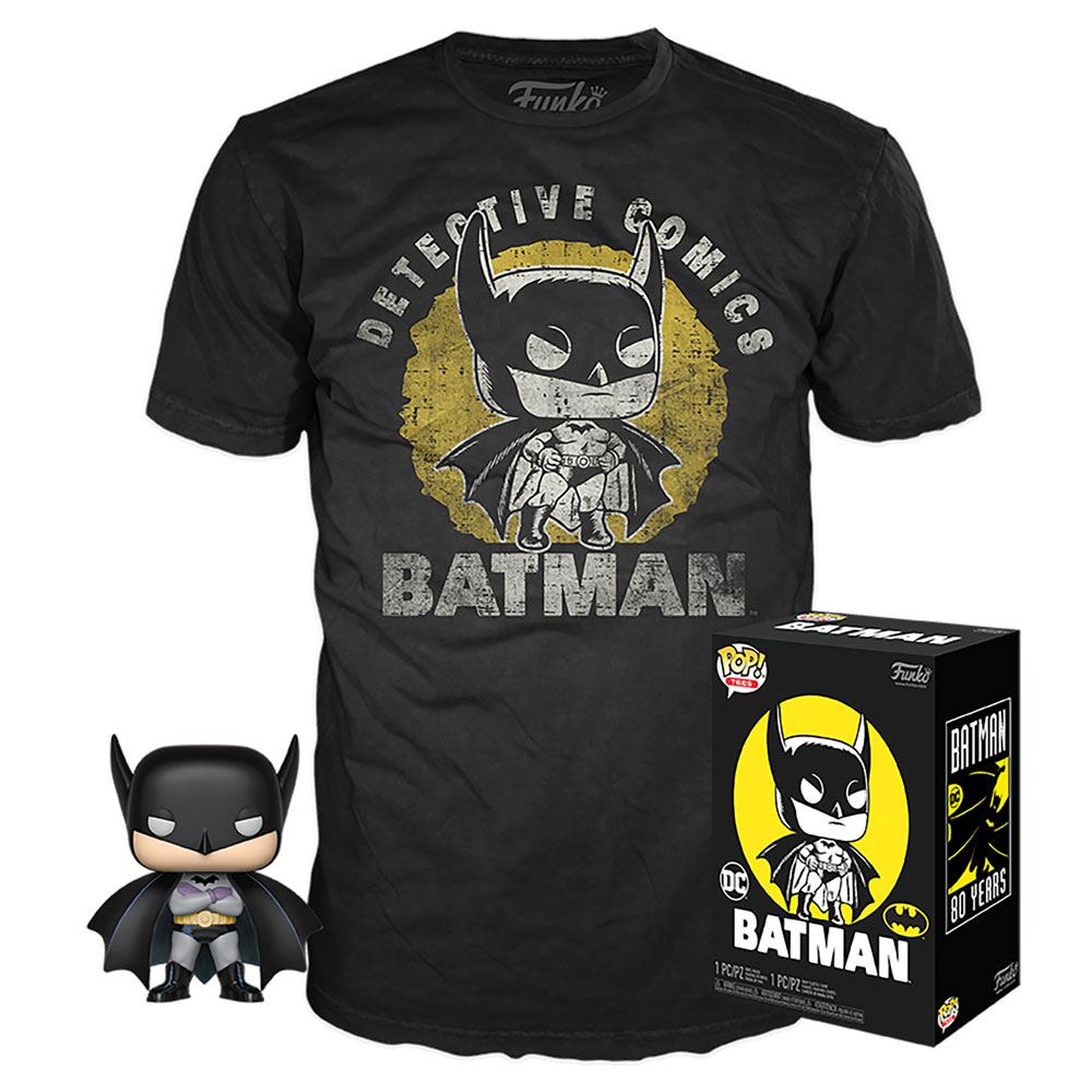 DC Comics POP! & Tee set figurine et T-Shirt Batman Sun Faded heo Exclusive (L)
