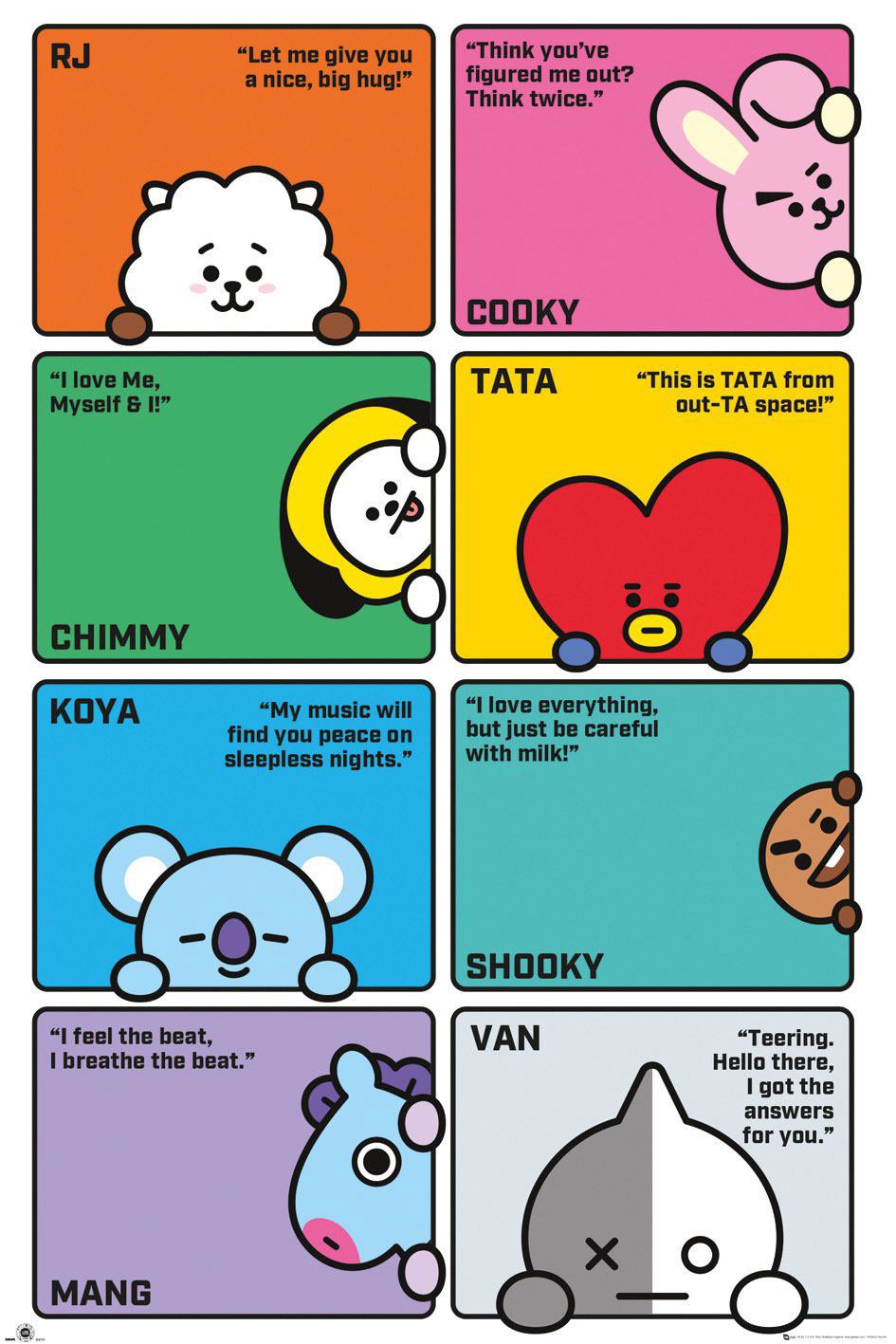 BT21 pack posters Compilation 61 x 91 cm (5)