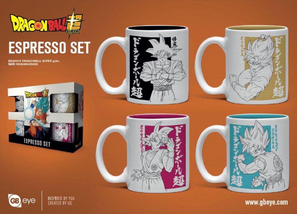 Dragon Ball Super pack 4 tasses Espresso Goku