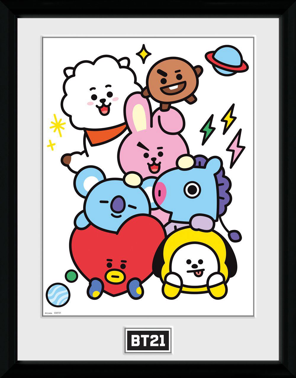BT21 poster encadr Characters Stack