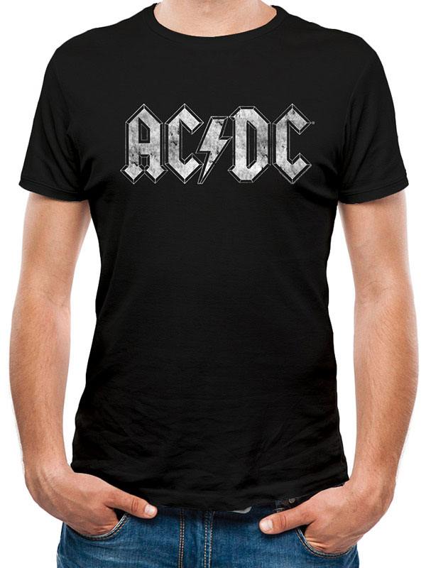 AC/DC T-Shirt White Logo (L)