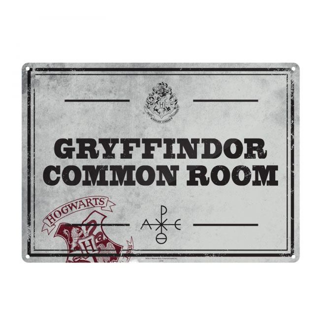 Harry Potter panneau mtal Common Room 21 x 15 cm