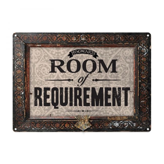 Harry Potter panneau mtal Room of Requirement 21 x 15 cm