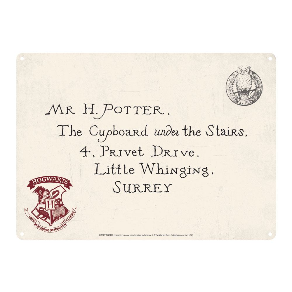 Harry Potter panneau mtal Letters 21 x 15 cm