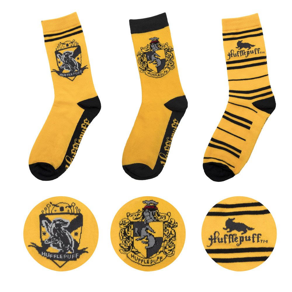 Harry Potter pack 3 paires de chaussettes Hufflepuff