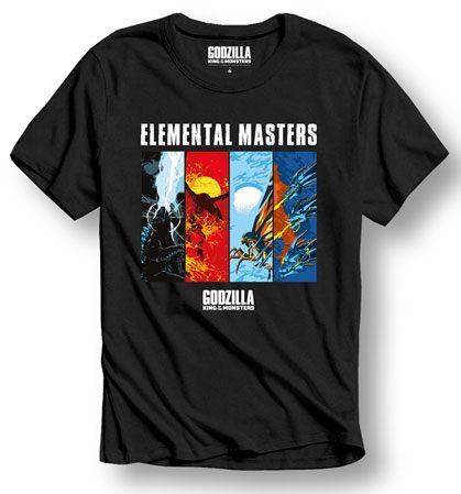 Godzilla T-Shirt Elemental Masters (XL)