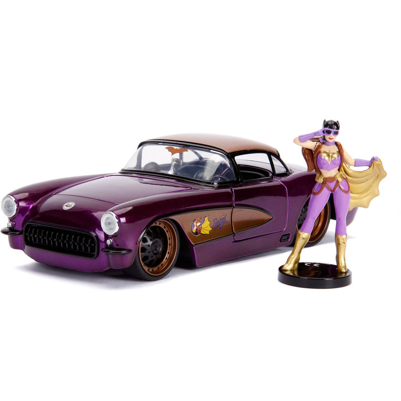 DC Bombshells Hollywood Rides 1/24 1957 Chevy Corvette mtal avec figurine Batgirl