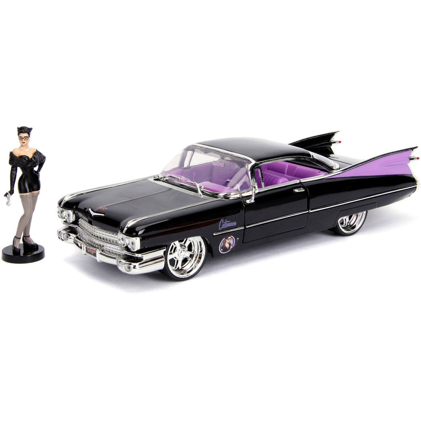 DC Bombshells Hollywood Rides 1/24 1959 Cadillac mtal avec figurine Catwoman