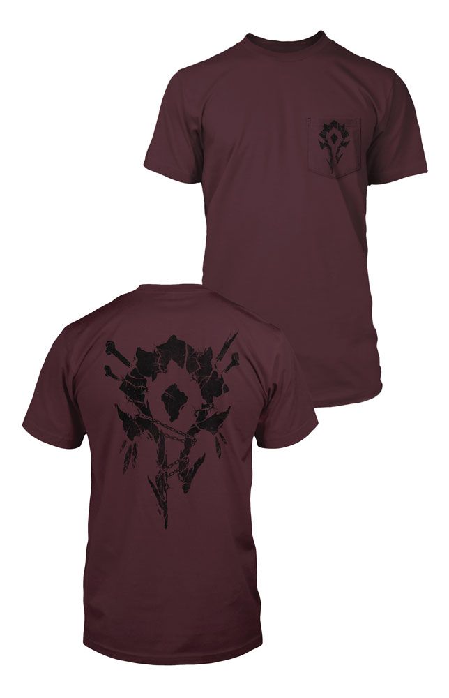World of Warcraft T-Shirt Premium Pocket Horde Bones Crest  (XL)